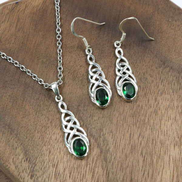 Triquetra sterling silver earrings set.