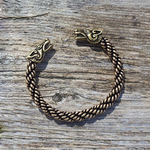 Celtic Wolf Torc Bracelet - Viking Bracelet - Viking Bracelet - Viking Bracelet - Viking Bracelet