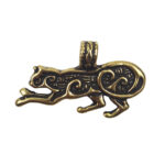 A Celtic Cat Pendant with a cat on it.