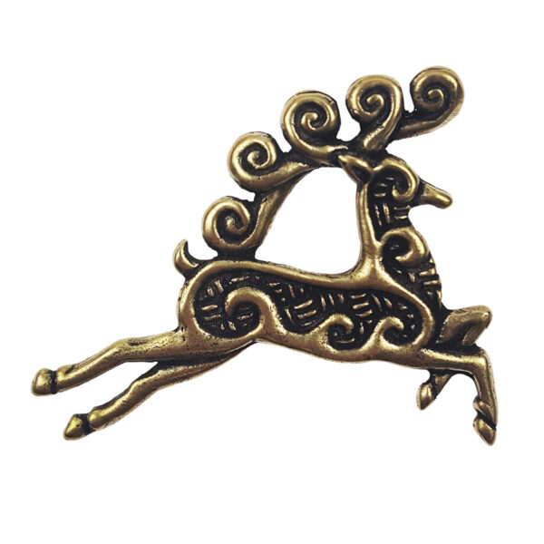 A brass Celtic Stag pendant ornament.