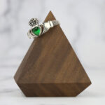 A large claddagh ring with a Large Celtic Knot Spinner Ring.