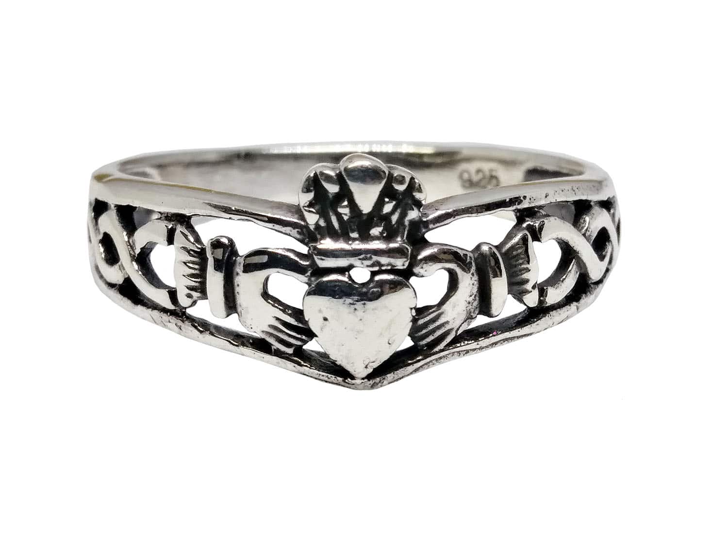 Silver Claddagh Celtic Knot Ring - The Celtic Croft - Our Family to Yours