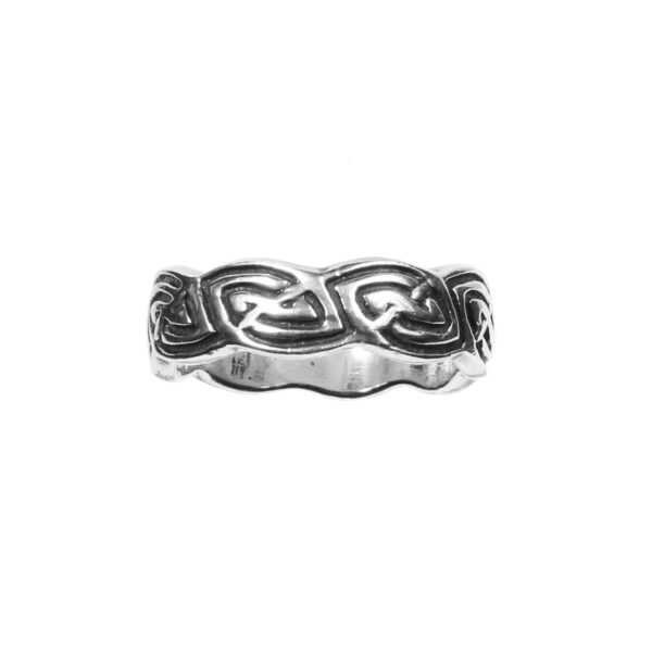 A Celtic Knot Sterling Silver Ring crafted in sterling silver.
