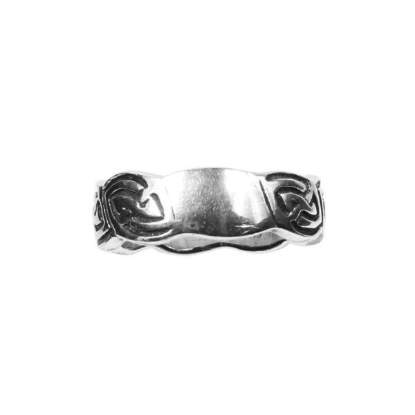 A Celtic Knot Sterling Silver Ring crafted beautifully in silver.