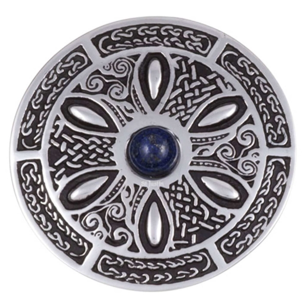 An ornate celtic wheel cornish pewter brooch - sold 7/23 featuring a cornish pewter design.