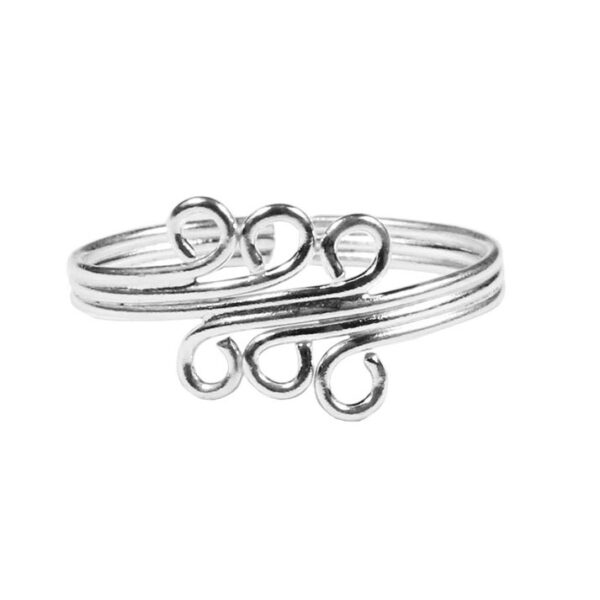 Sterling Wilver Waves Toe Ring