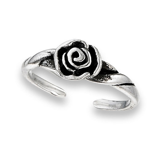 Little Rose Sterling Silver Toe Ring