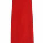 A red necktie on a white background.