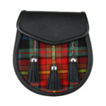 Scottish PRIDE LGBTQ+ Tartan Sporran with tassels.