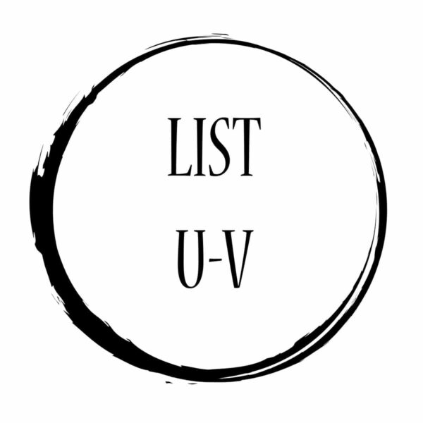 LIST U-V
