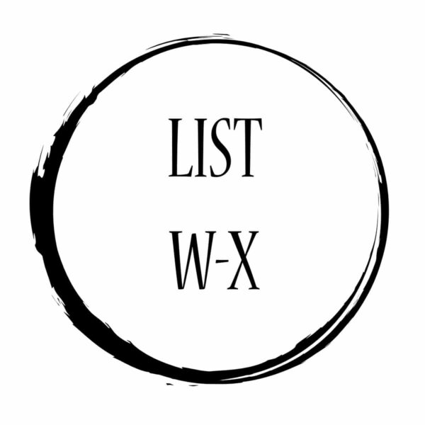 LIST W-X
