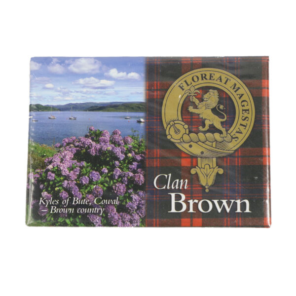 Explore the rich heritage of Scotland through a world of tartan patterns and traditional clothing. The rustic charm of Clan Crest Fridge Magnets textiles will transport you to the breathtaking landscapes of Scotland. Immerse yourself in Scottish culture with these magnets.