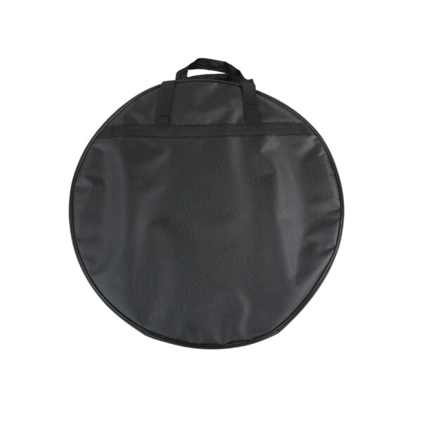 A black Bodhran Case Padded 14 Inch with handles on a white background.