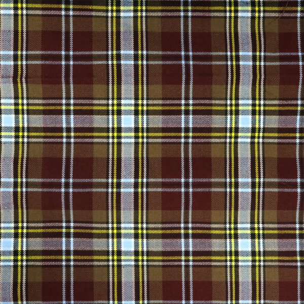 A brown and yellow plaid fabric.