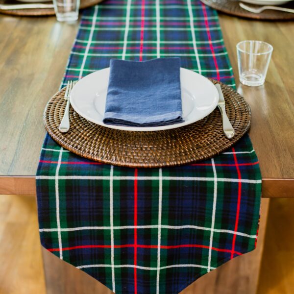 Scottish tartan table runner.