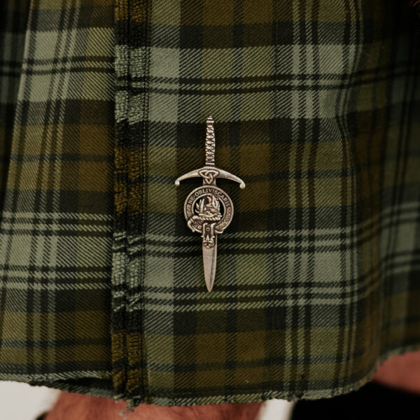 A Quality Wool Blend Kilt with Matching Tartan Flashes and FREE Kilt Hanger with a pin.