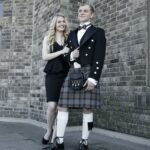 An OUTLANDER 5 Yard Poly/Viscose Tartan Kilt aficionado proudly sporting a casual 5 Yard poly viscose kilt.