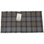 A Tartan Infinity Scarf - OUTLANDER Wool Free in plaid pattern with a tag on it.