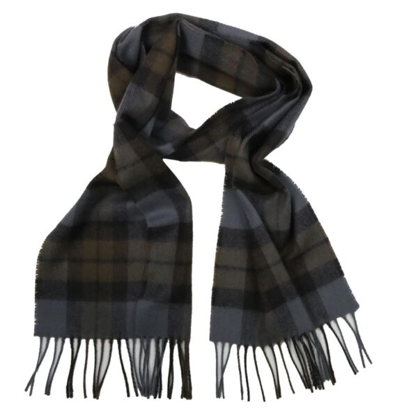 A Tartan Scarf - OUTLANDER Lambswool on a white background.