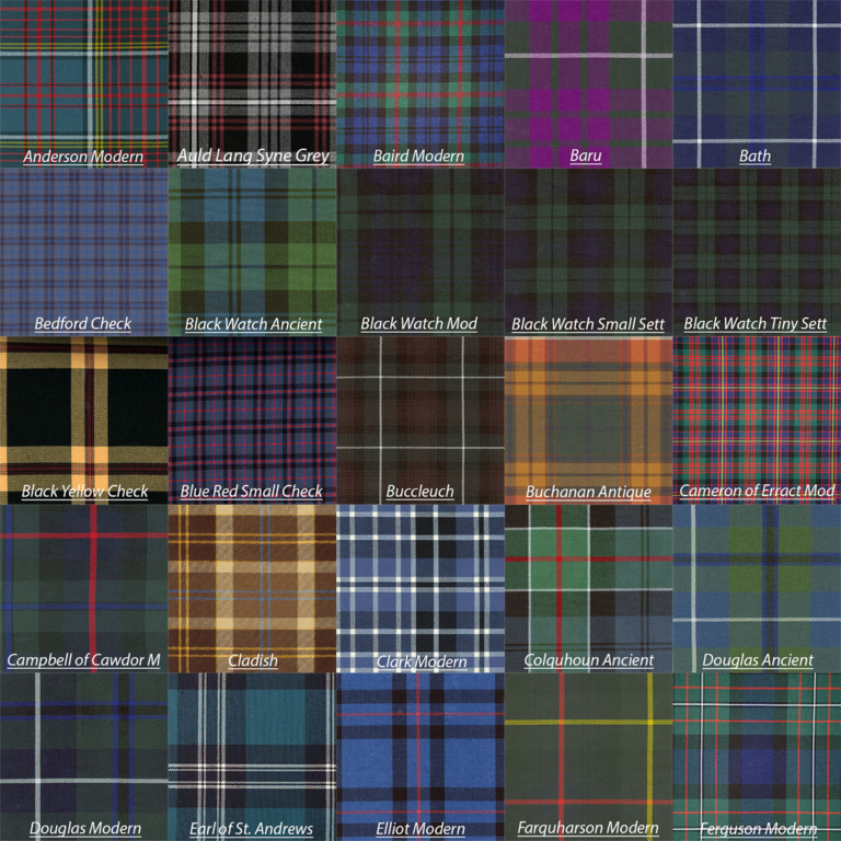 Poly Viscose Tartan Swatches | Kilts-n-Stuff.com