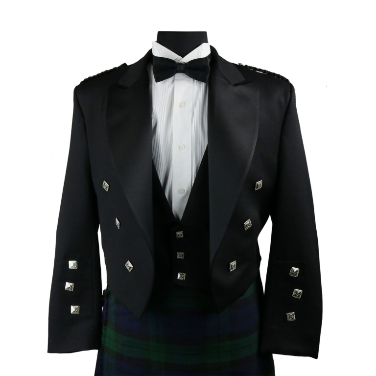 15oz Prince Charlie Jacket And Vest - The Scottish Tuxedo Jacket