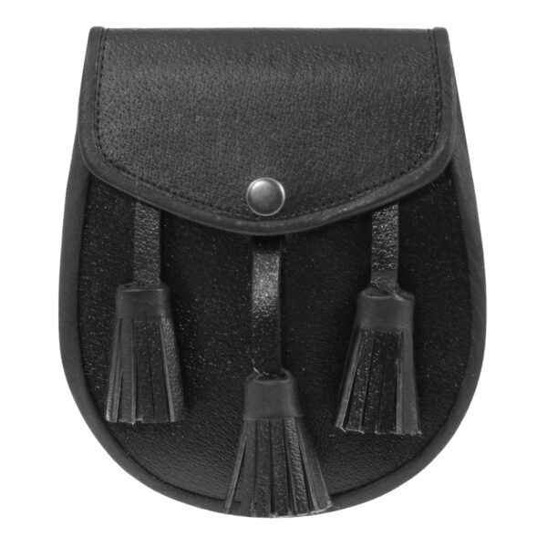 A Classic Leather Sporran with tassels.