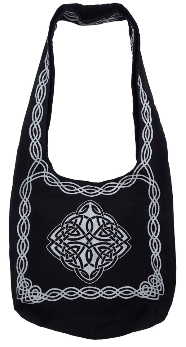 Black and White Celtic Knot Tote Bag
