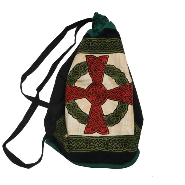 Green Celtic Cross backpack.
