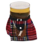 A Scottish kilt with a Musical Can Kilt Koozie.