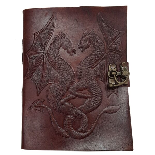 A Leather-Bound Entwined Dragons Journal.