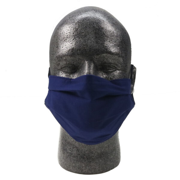 A Tartan Masks - Wool Free mask on a mannequin head.