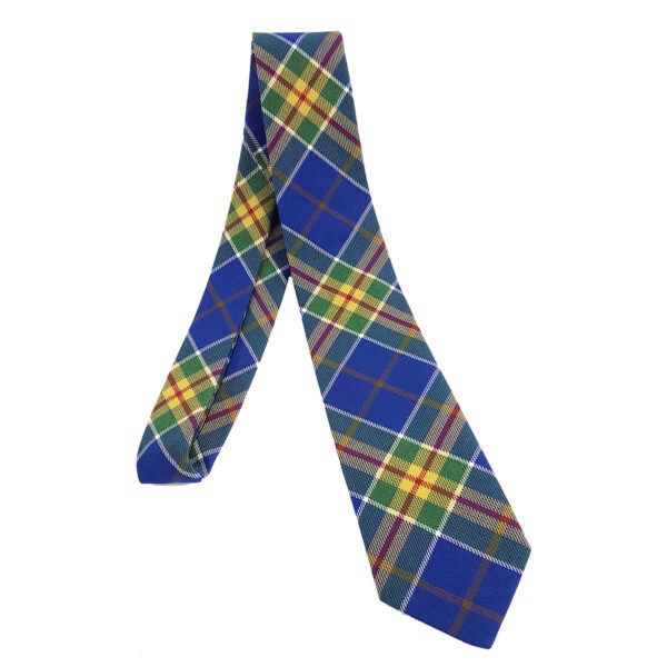 A blue and yellow plaid tie.