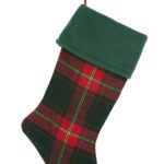 A Fleece Topped Homespun Tartan Stocking.