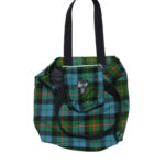 Homespun Wool Blend Tartan Tote Bag.