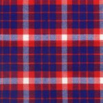 A red, blue and white U.S. Coast Guard Homespun Wool Blend Tartan Fabric.