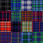 A collection of different plaids in different colors.