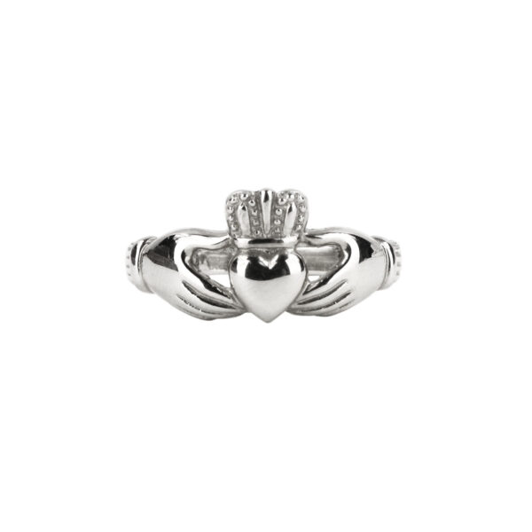 A Women's Sterling Silver Claddagh Wedding Ring with a Crown and Heart.