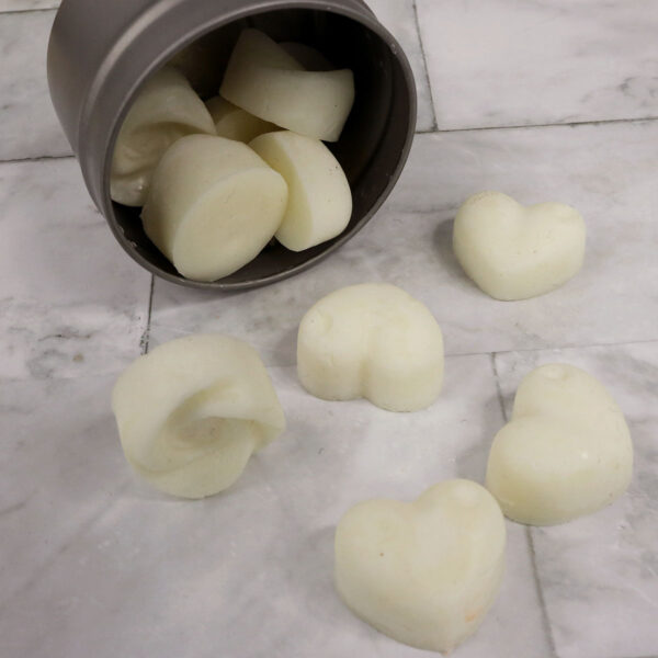 Heart shaped soap in a tin, perfect for your Homemade Candles collection.