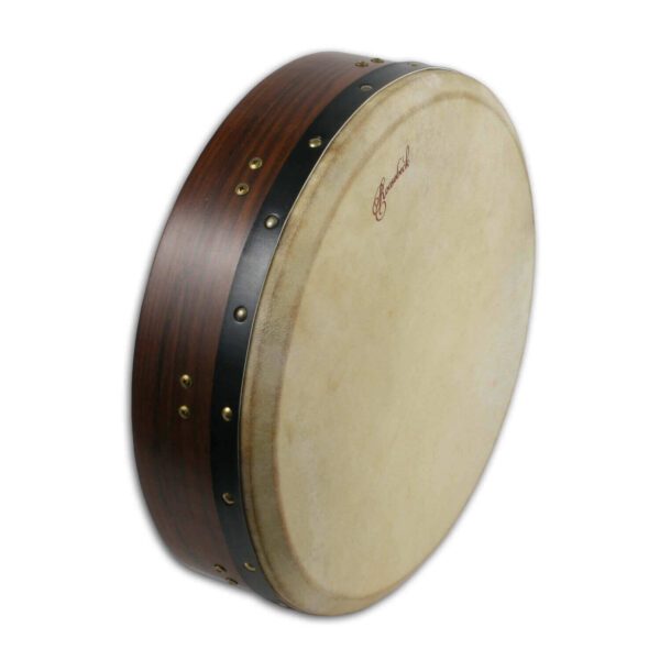 A Mulberry Tunable 14 inch Bodhran on a white background.